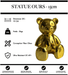 Sculpture Ours Resine 15cm Statue - Or Chome - MUZZANO