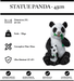 Sculpture Panda Resine 45cm Statue - Naturel - MUZZANO