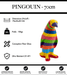 Sculpture Pingouin Resine 70cm Statue - Multicolore - MUZZANO