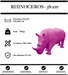 Sculpture Rhinocéros Resine XXXL 380cm Statue - ROSE - MUZZANO