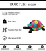 Sculpture Tortue Resine 110cm Statue - Puzzle Noir - MUZZANO