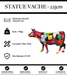 Sculpture Vache Resine XXL Réaliste 225cm Statue - Fleurie Noir - MUZZANO