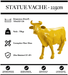 Sculpture Vache Resine XXL Réaliste 225cm Statue - JAUNE - MUZZANO