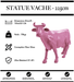 Sculpture Vache Resine XXL Réaliste 225cm Statue - ROSE - MUZZANO