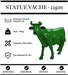 Sculpture Vache Resine XXL Réaliste 225cm Statue - VERT - MUZZANO