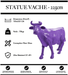 Sculpture Vache Resine XXL Réaliste 225cm Statue - VIOLET - MUZZANO
